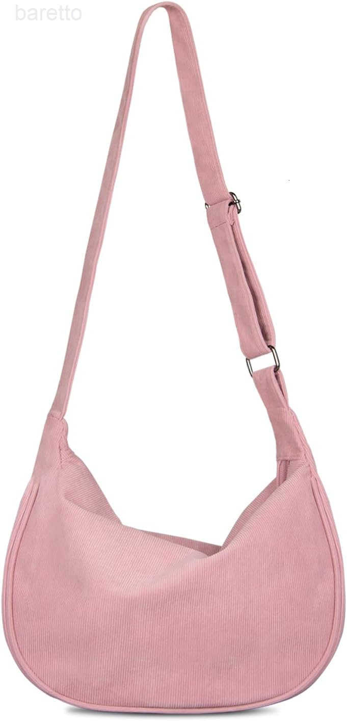 Corduroy Crescent Crossbody Bag for Women Men Small Sling Hobos Dumpling Bag Crescent Purse M250903