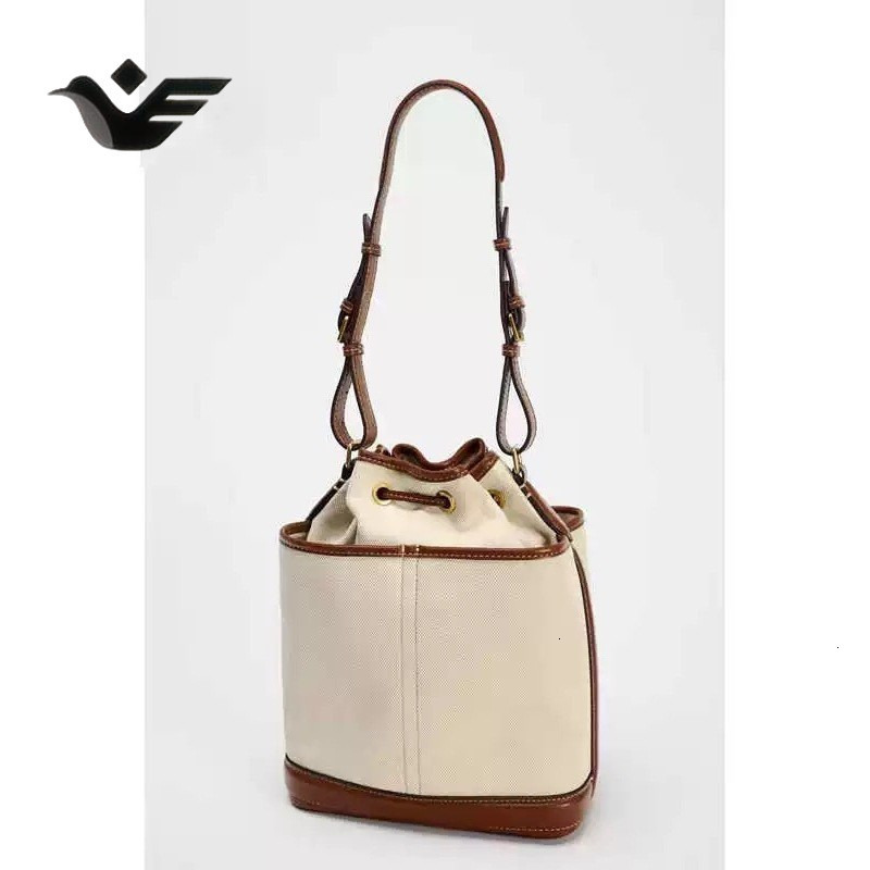 Feiyan Free Shipping New Designer Bag Luxury Shopping Bag Z Brand Cross-border Bucket Bag Denim Patchwork PU Shoulder Bag Foreign Trade High Capacity 