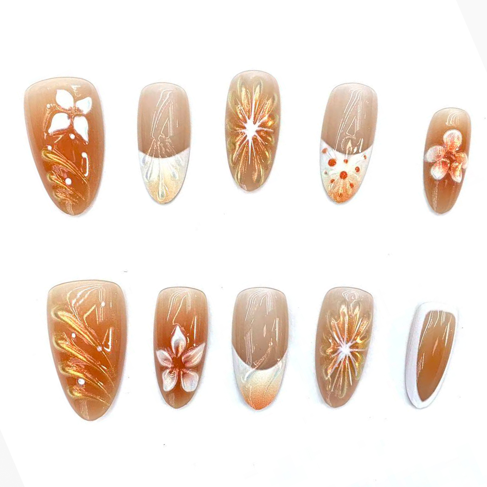 A Delight for Texture Enthusiasts! Handmade ABS Nail Art, Meticulously Polished Edges for Comfortable Wear and Premium Look