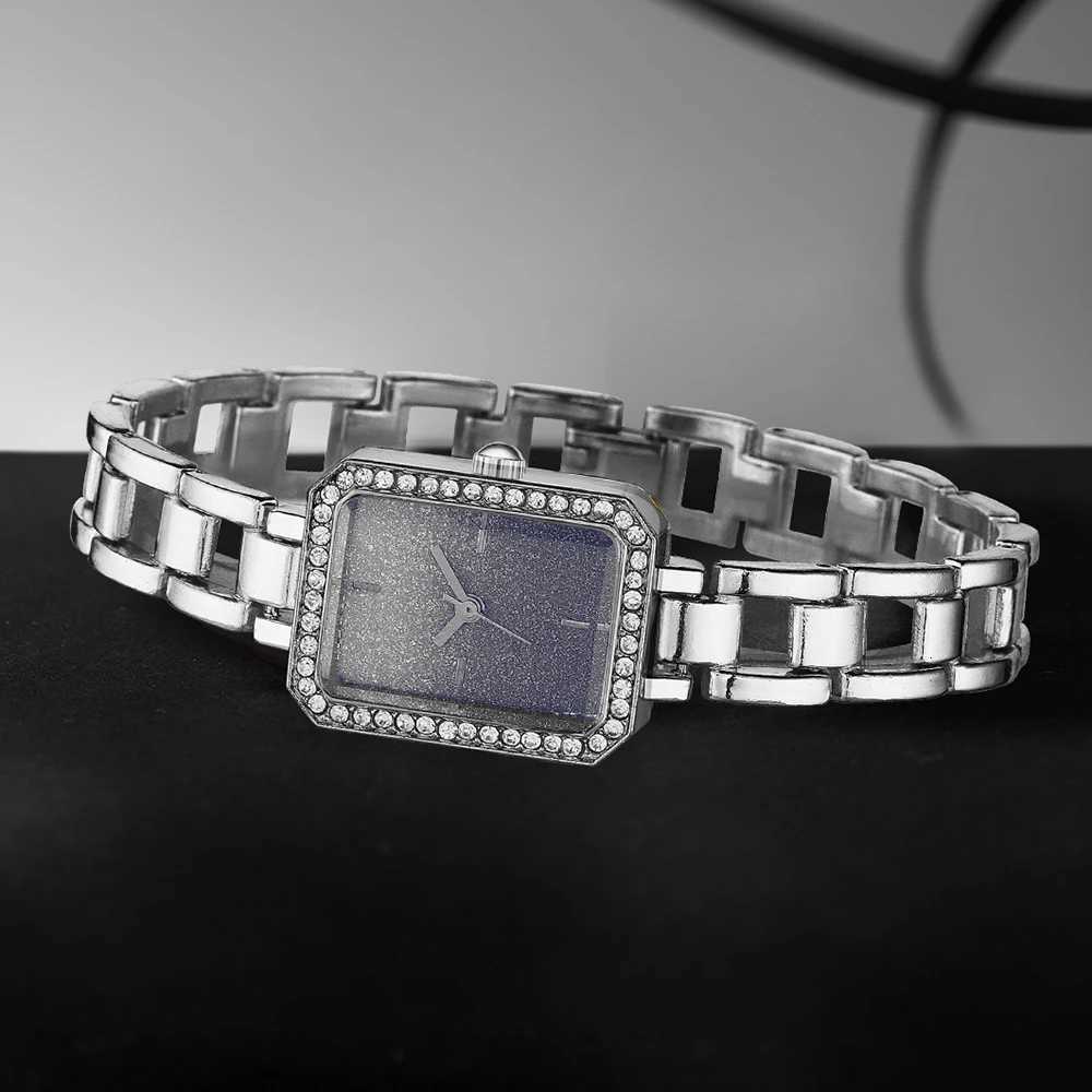 2PCS Silver Wens Watch Set Luxury Trendy Simple Quartz Watch Bracelet Set Suitable for Daily Clothing Matching Perfect Gift X250904