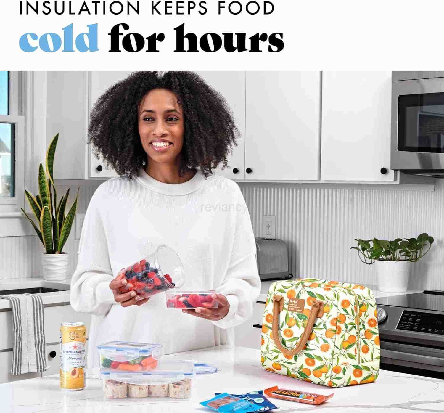 Lunch Bag For Women Insulated Womens Lunch Bag For Work Leakproof StainResistant Large Lunch Box For Women With Containers Zipper Closure Bloomington 