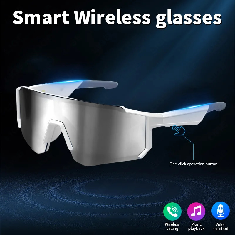 Smart Cycling Glasses Men Bluetooth UV400 Polarized Sunglasses Man AI Voice Intelligent Headphones Call Music Play Camera Remote 250904
