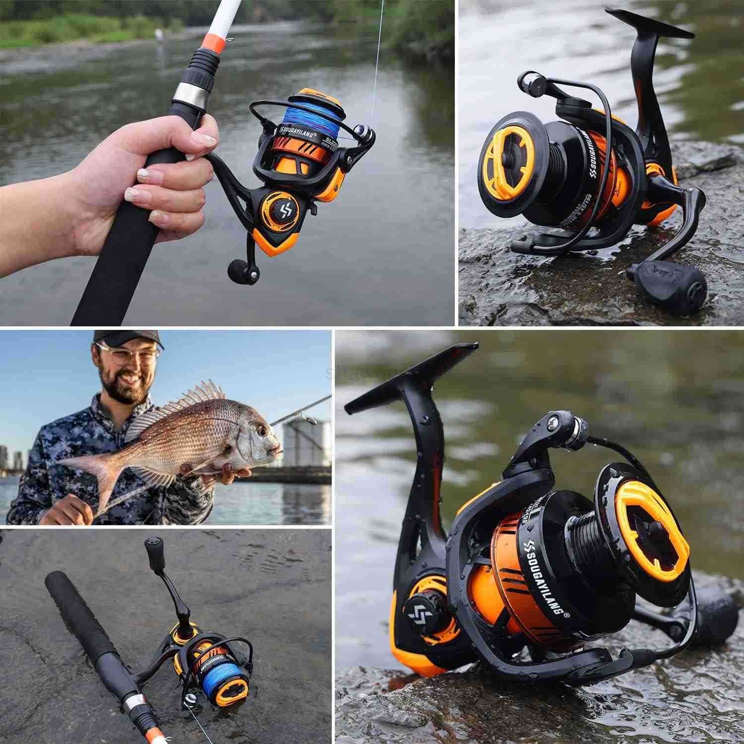 Fishing Reel Ultralight Spinning Reel with Aluminum Spool 521 High Speed Spinning Fishing Reel 10006000 Series for Freshwater W250904