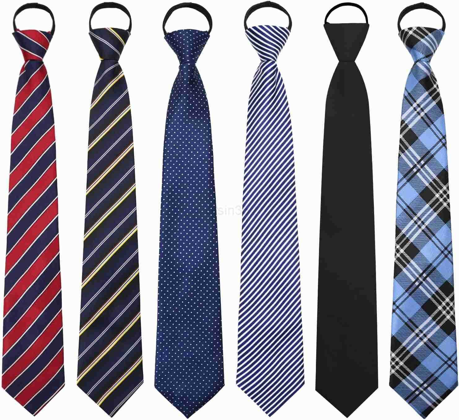 Mens Ties Zipper Ties for Men Pre Tied Mens Tie 4 Pack Adjustable Mens Neckties for Business Wedding PartyW250904