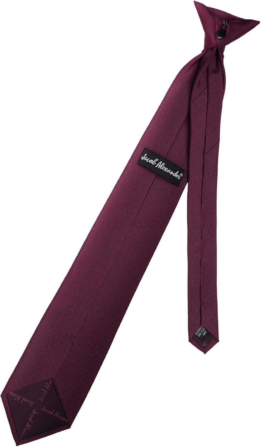 Uniform Solid ClipOn Tie with ButtonholesW250904