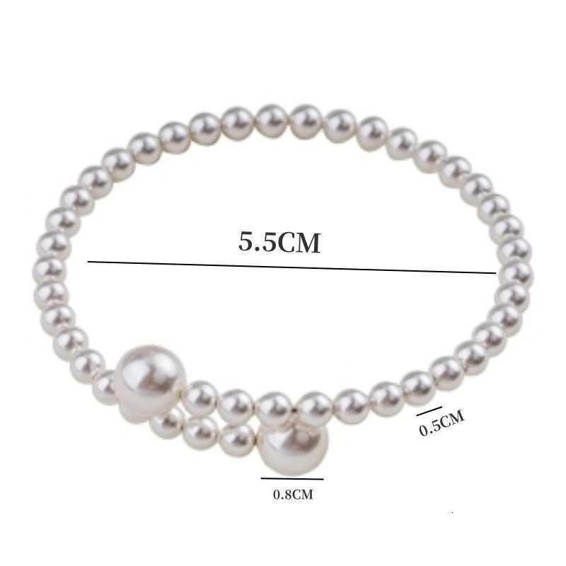 french vintage pearl bracelet simple acrylic ball adjustable cuff bracelet for women fashion jewelry dropshipping W250904