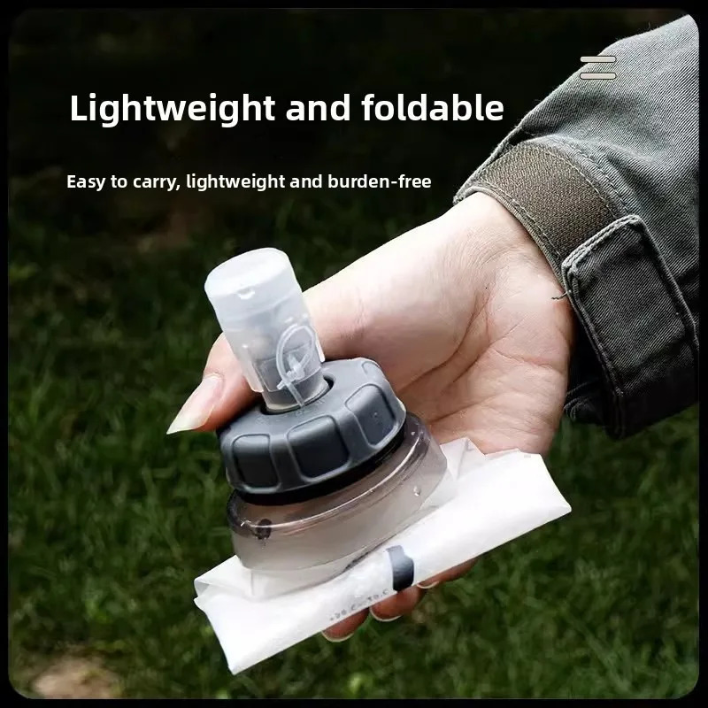 TPU sports bottle foldable soft bag outdoor running mountain climbing marathon pocket portable water cu Z260202