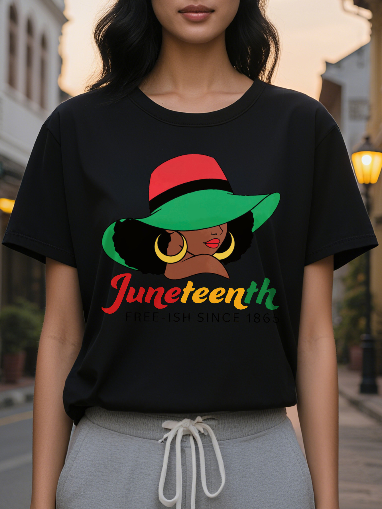 Large XL Women's Figure Letter Print T-Shirt Fashionable Crew Neck Short Sleeve Casual Style Perfect for Spring Summer Plus Size