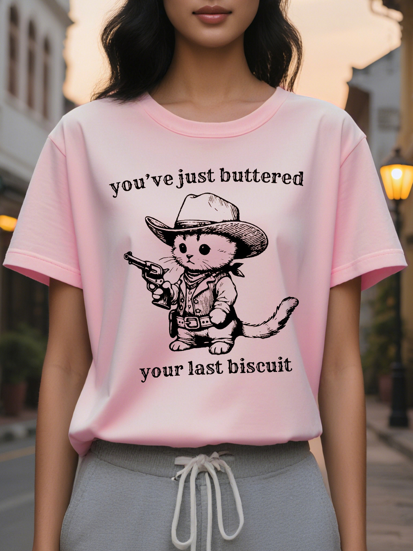 European And American Fashion Printed Round Neck Tank Top