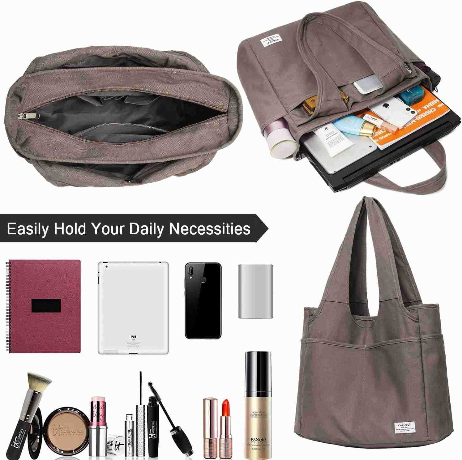 Large Tote Bag Women Casual Shoulder Bags for Work Gym Beach Travel Shopping Grocery CollegeW250904