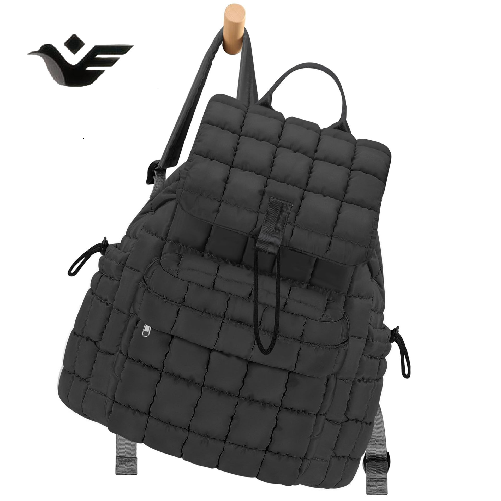 Feiyan Free Shipping New Designer Bag Luxury Shopping Bag Down Padded Backpack Women's Fashion Commuter Large Capacity Fluffy Plaid Lightweight T