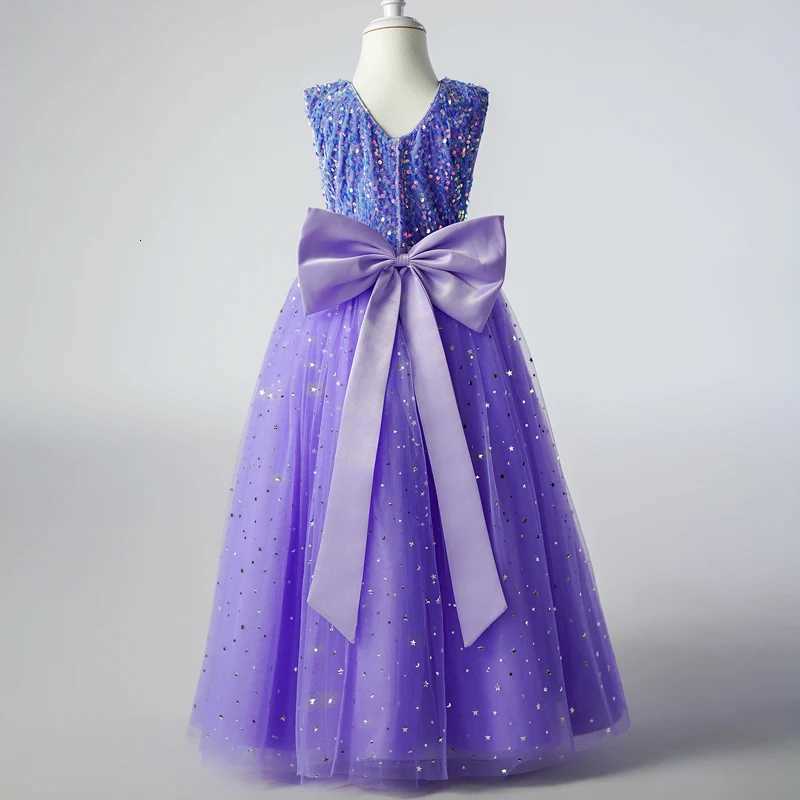 CKA88 4-12 Formal Occasion Dress Girls Graduation Evening Dress Summer New Sequins Lace Elegant Celebrity Luxury Party Clothing Z250904