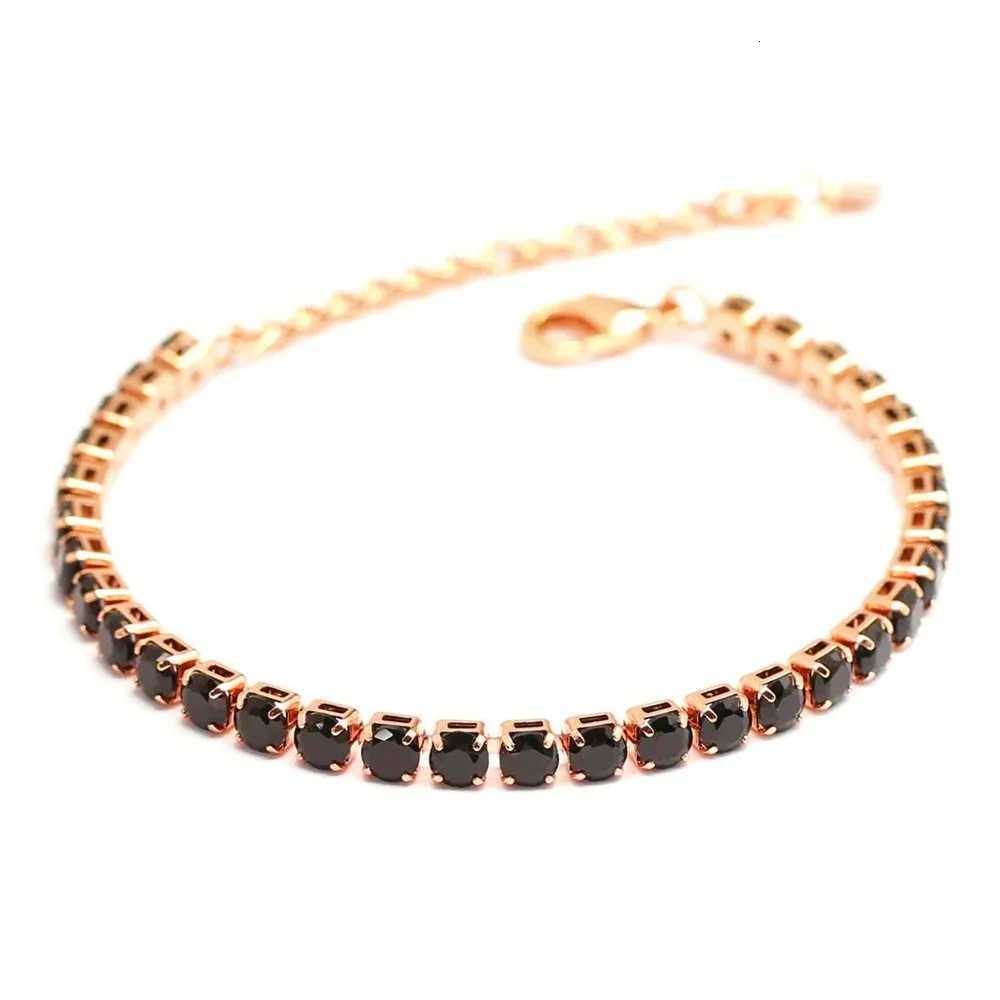 Classic Punk Stainl Steel Link Chain Charm Bracelet Men Gold Black Silver Color Zircon Tennis Bracelet For Women Jewelry GiftXJ250904