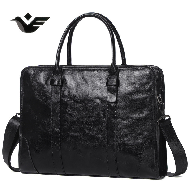 Feiyan Free Shipping New Designer Bag Luxury Shopping Bag Genuine Leather Handbag Top Layer Cowhide Men's Single Shoulder Bag Fashion Briefcase L