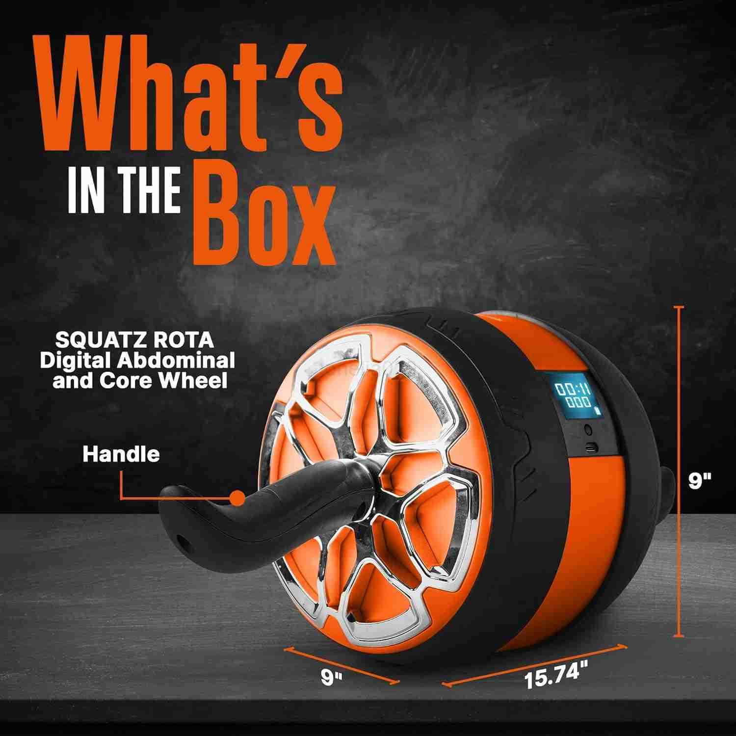 Ab Roller Wheel With Digital Screen Abs Workout Equipment for Abdominal Core Strength Training UltraWide Wheel Exercise Wheels for Home Gym Fitness Eq