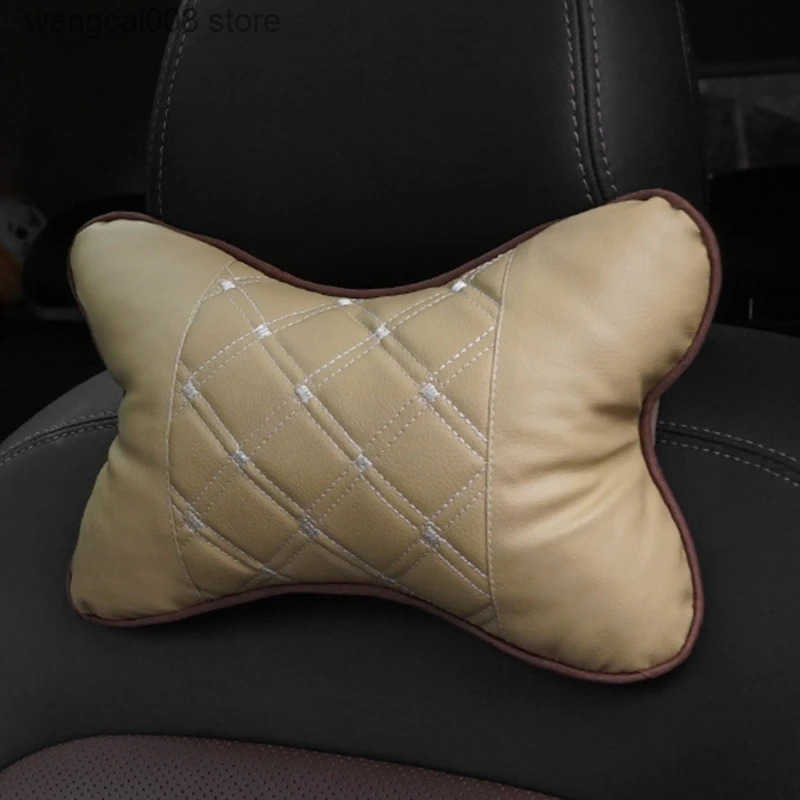 Car Neck Pillows Both Side PU Leather 1Pcs Pack Headrest For Head Pain Comfortable Universal Car Supplies S250904