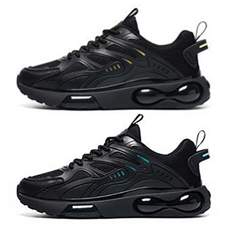 Designer Mens Shoes Black Mesh Breathable Sneakers Spring Autumn Casual Comfort Thick Soles Shock-Absorbing Trainers Size 39-44