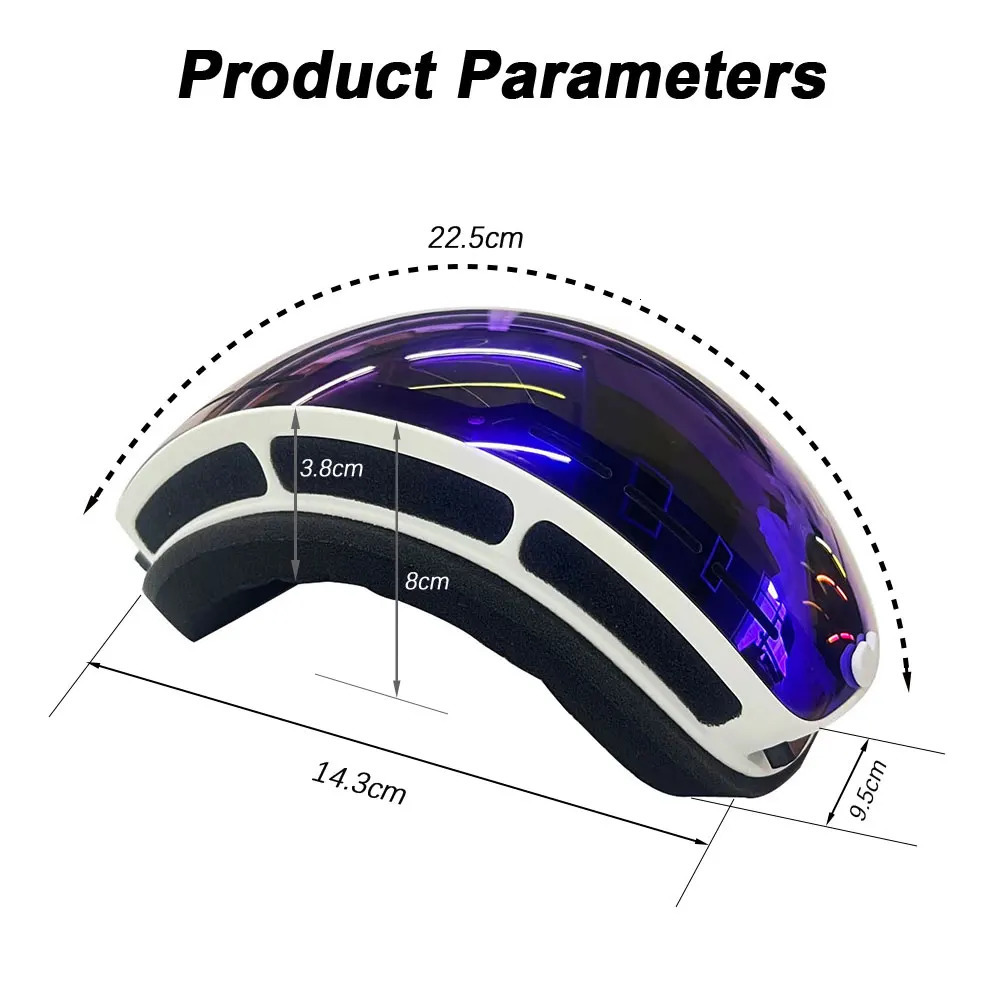 UV400 Antifog Double Layers Ski Goggles Big Lens Ski Mask Glasses Skiing Snow Snowboard Eyewear Mirror Polarize Goggles for men 250904