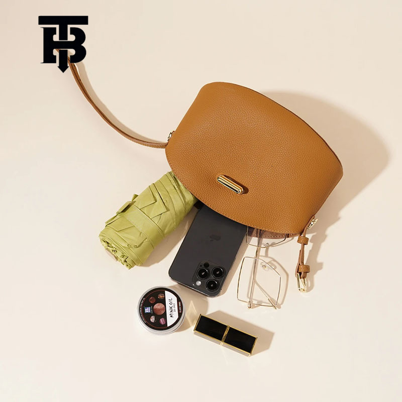 TB BHULAMTE 2025 New Lightweight Casual Single Shoulder Bag Genuine Designer S Bag Leather Fashion Simple Women's Crossbody Bag Cowhide Versatile