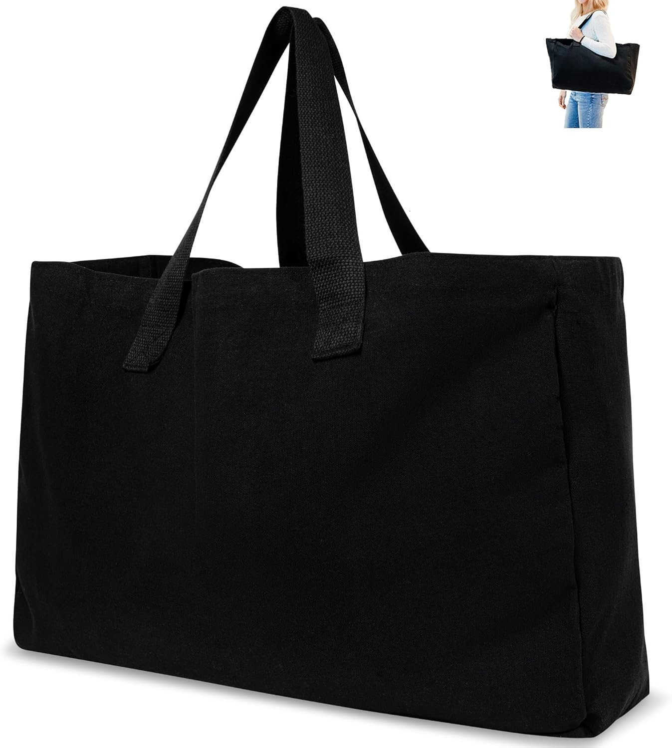 Large Canvas Tote Bag Big Largest Reusable GroceryW250904