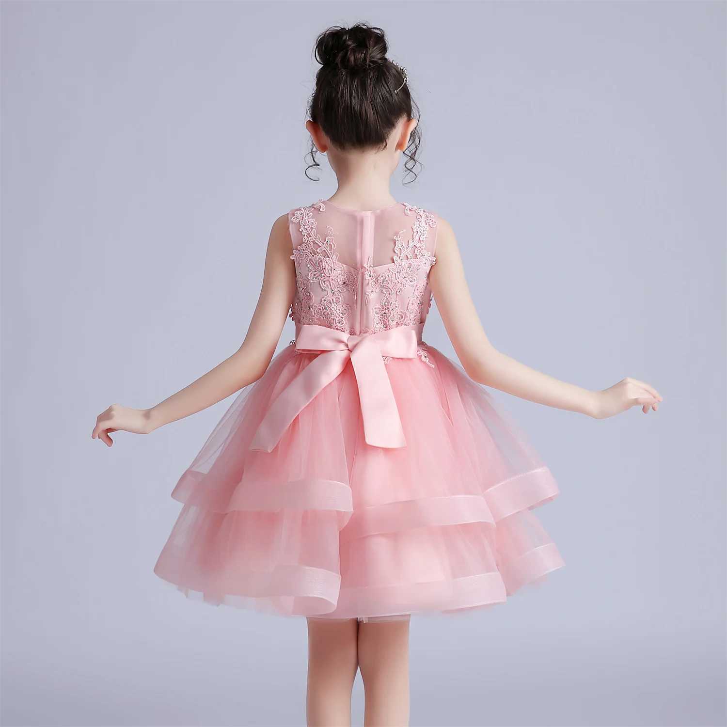3-10 Years Baby Girls Princess Dress Summer Ball Gown Wedding Dress Piano Performance Costume Host Costume Childrens Clothing Z250904