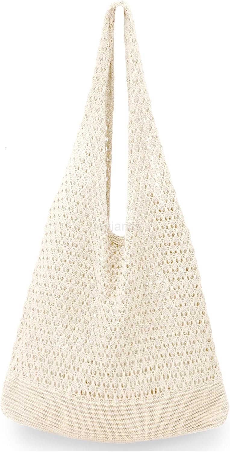 Crochet Bags for Women Summer Beach Tote Aesthetic Hippie Knit BagW250904