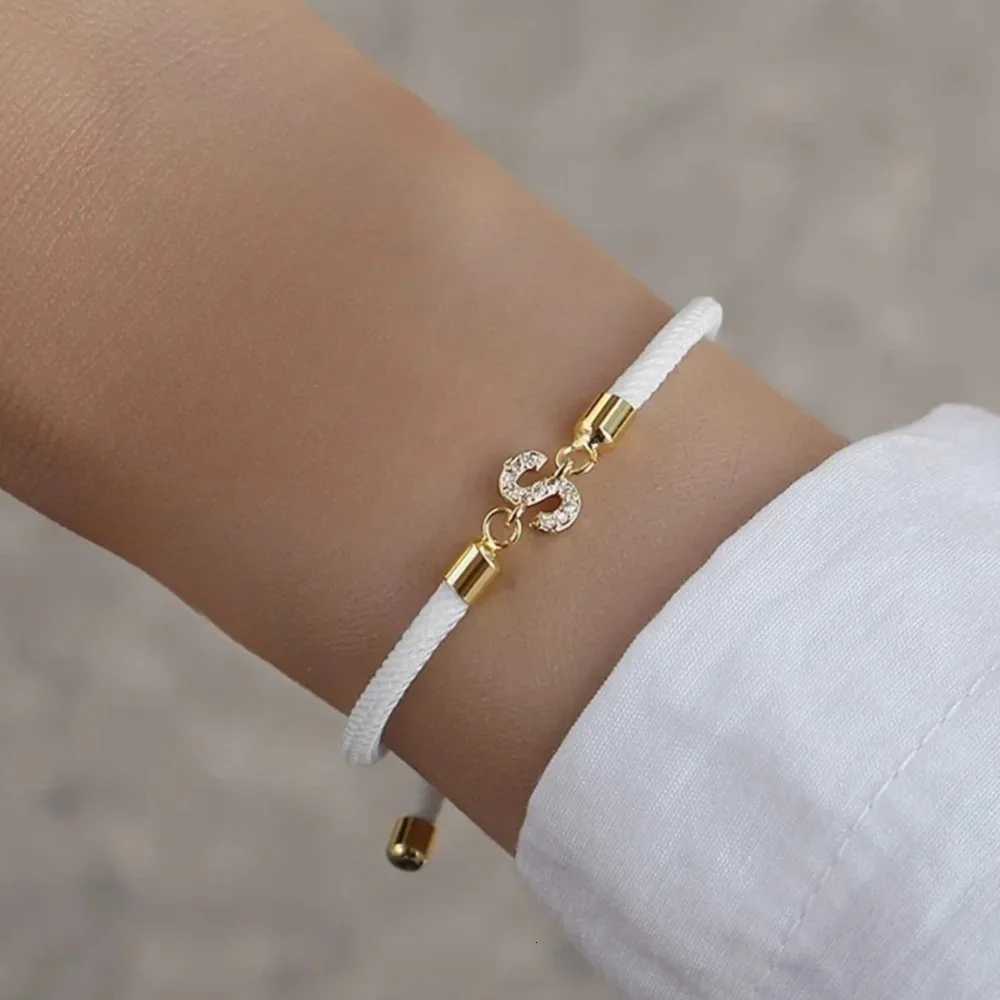 InitIal Heart Charm Letter Link Bracelet for Women Classic Letter AZ Rope Chain Bracelet for Daily Jewelry Gifts W250904