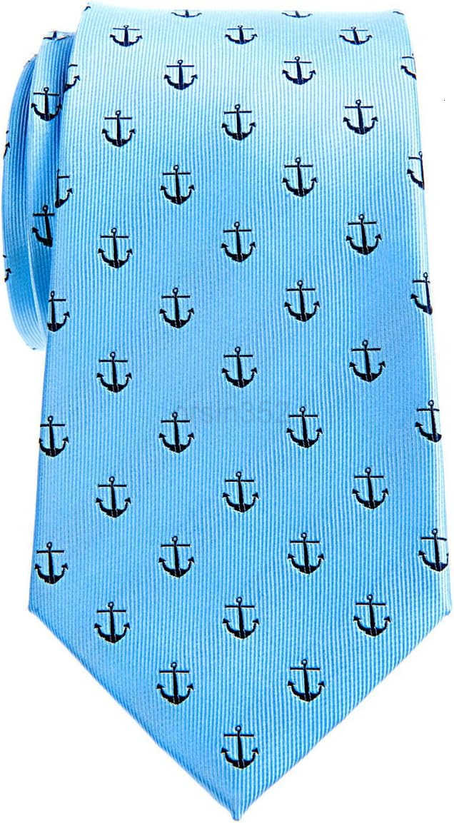 Classic Anchor Pattern Woven Microfiber 315 Mens TieW250904