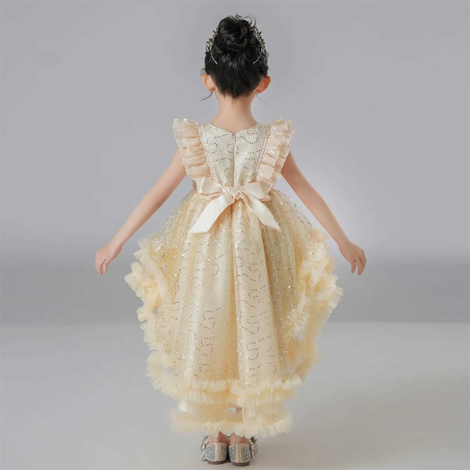 Hot Selling Summer Girls Party Princess Dress Kids Girl Tailing Dresses For Wedding Birthday Ceremony Baby Girl Gown Z250904