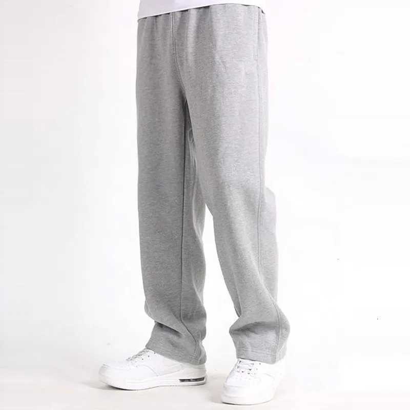 Spring Men Plus Size Pants Solid Baggy Loose Elastic Pants Cotton Sweatpants Casual Pants Autumn Straight TrousersXJ250904
