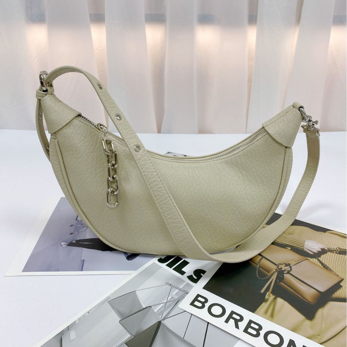 Fashion Handbag Female Shoulder Bag Saddle Women Bag Buckle Silver Party er Purses 250411
