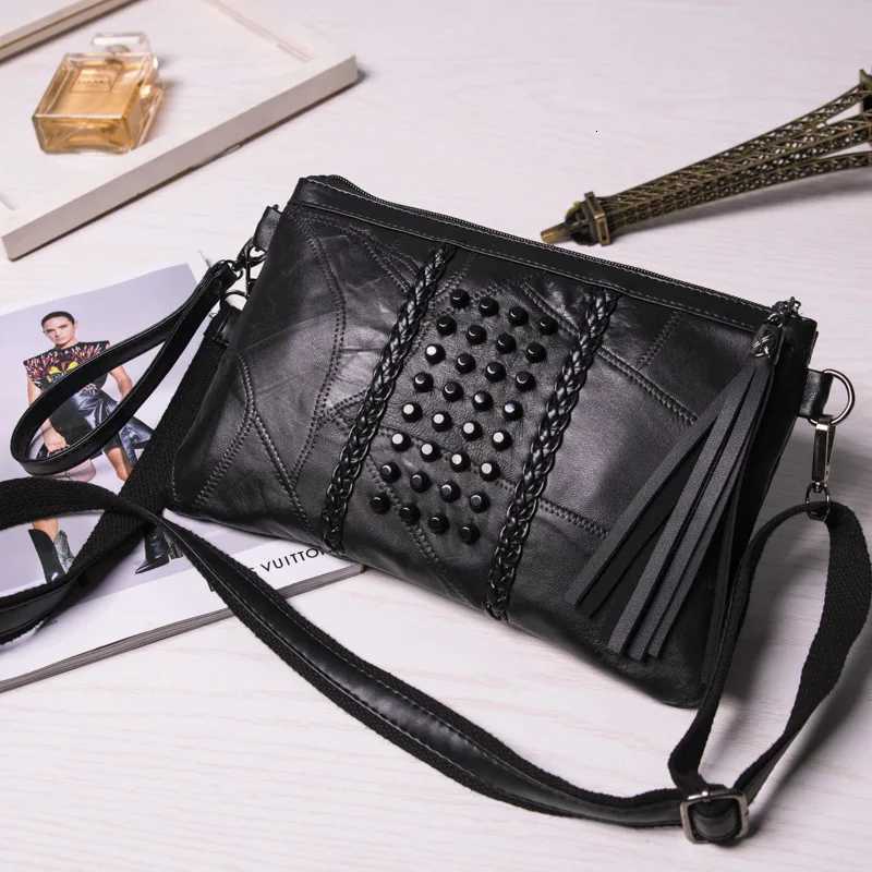 Fashion Tassel Womens Bags Fringed Handbags Leather Women Messenger Bag for s Crossbody Bag Females Clutches Z250903