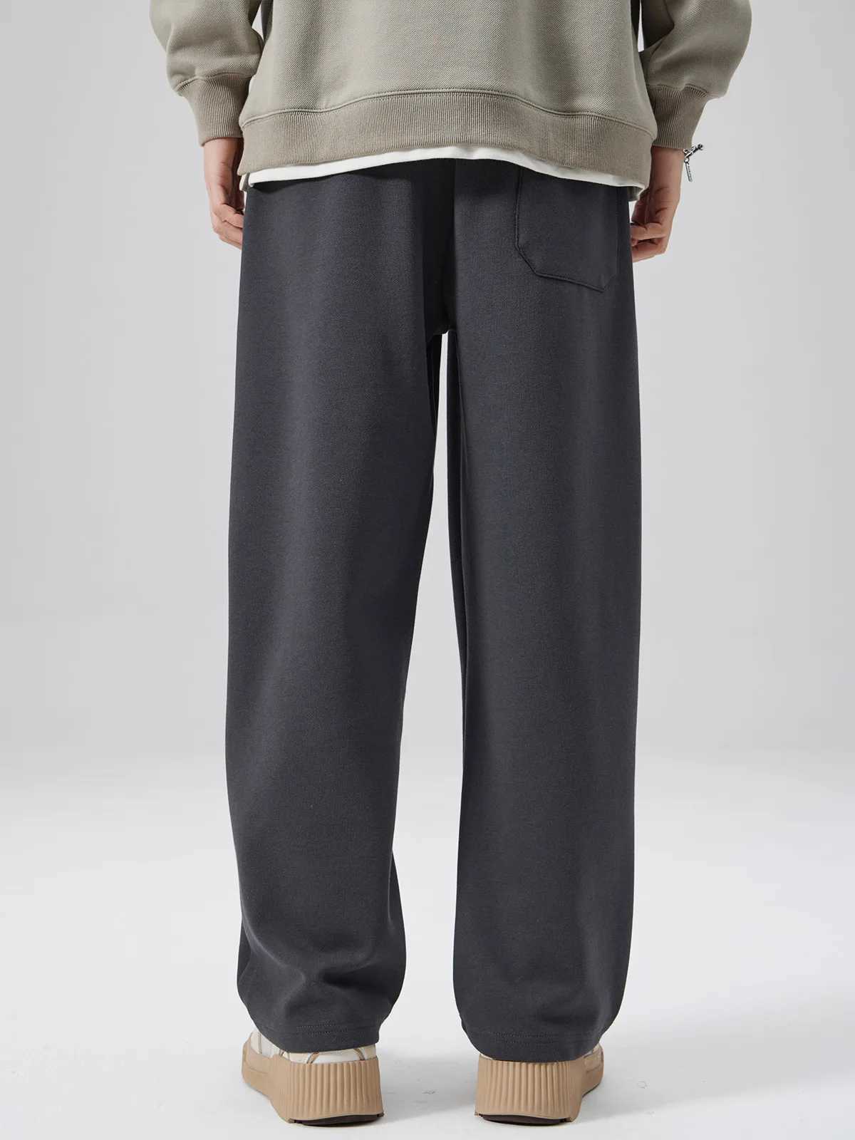 DUKEEN Pique Fabrics Sweatpants for Men Loose Causal Straight Legged Trouse Autumn and Winter Solid Colors Sports Fleece PantsXJ250904