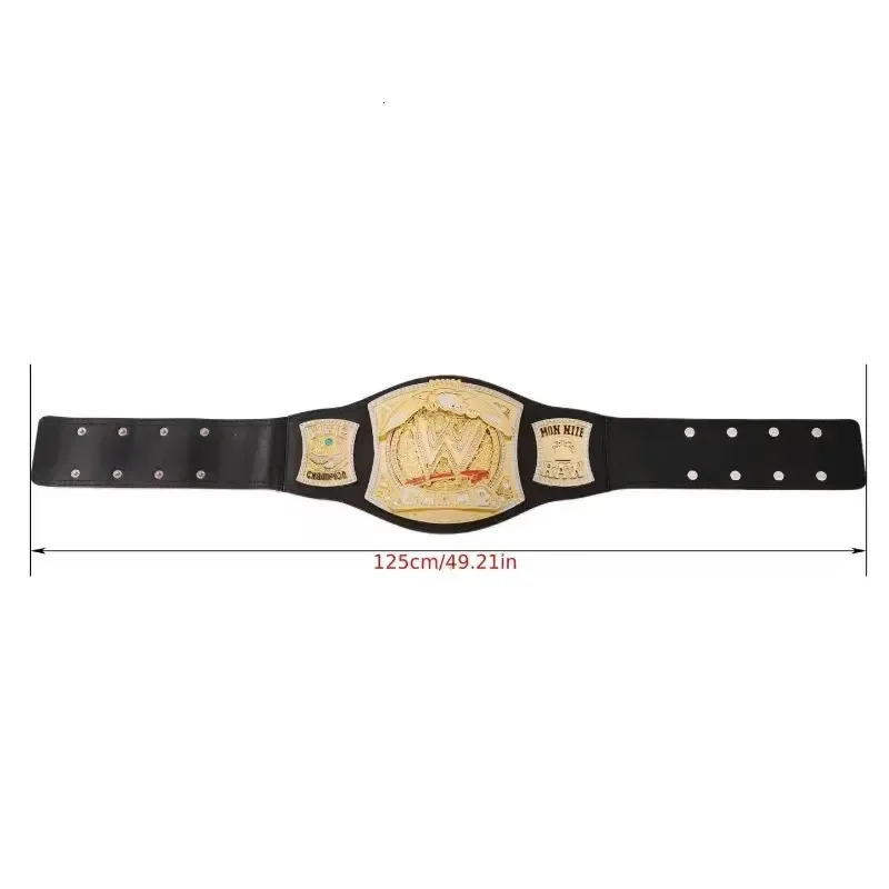 World Heavyweight Champion Belt Mask Cosplay Prop Gold Wrestling Waist Title Gladiator Waistband Mascaras Halloween Party Custom 250904