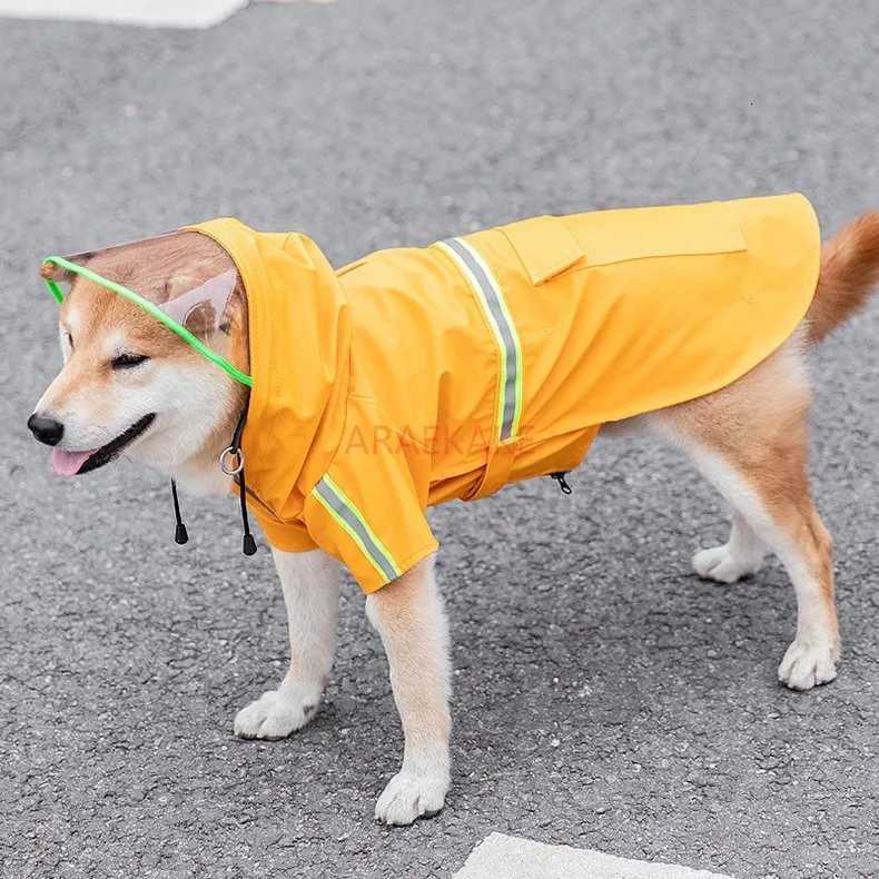 Dog raincoat Large dog waterproof poncho Chai dog Golden hair Labrador border collie Medium dog Pet rain clothes W250904