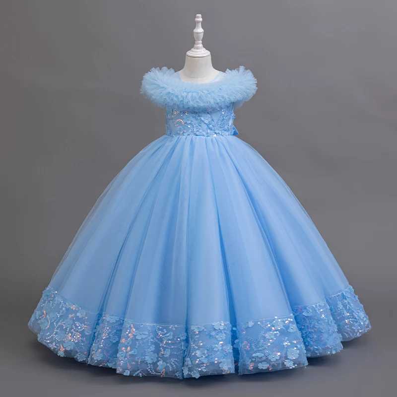 Girls clothing birthday party dresses elegant evening gowns piano performance costumes multiple colors available Z250904