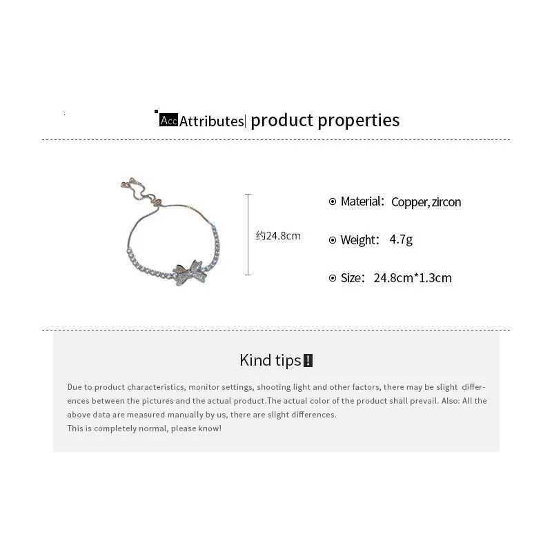 Super Flash Zircon Bow Adjustable Bracelet for Women French Light Luxury Versatile Bracelets Simple New Trendy Jewelry Wedding W250904