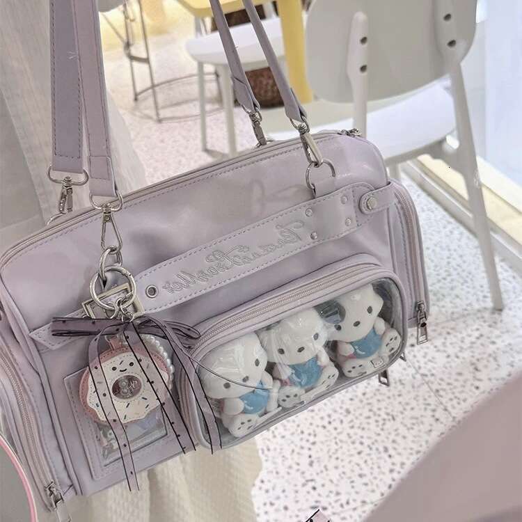 Temperamental Mei Pain Niche Women's Bag Versatile Casual Handbag Shoulder Transparent Boston Xiaochunmachi