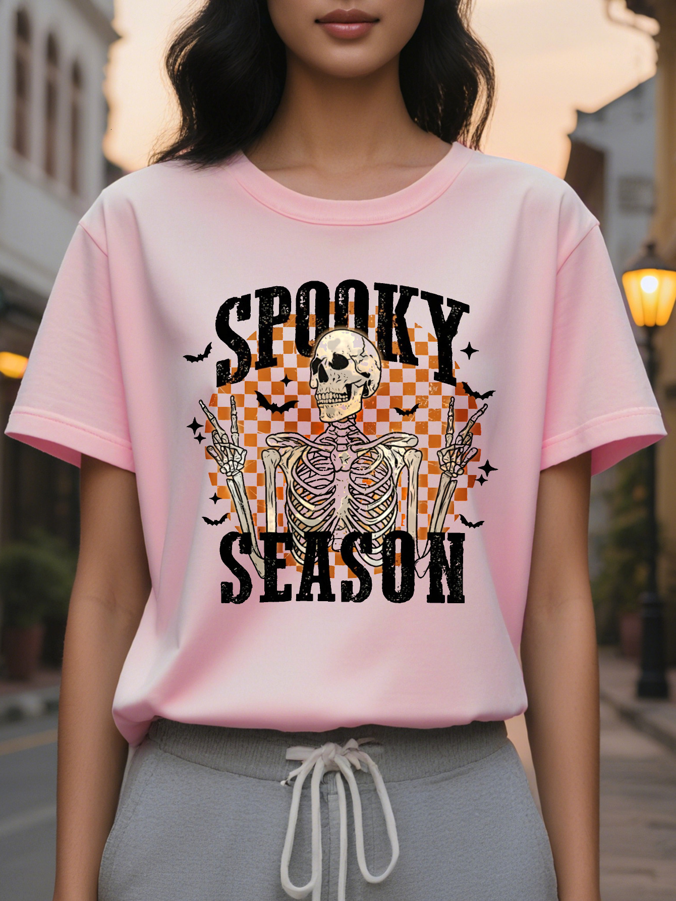 Holiday Orientation million Holy Festival European and American Fashion Letter Print T-shirt Women's Clothing 2cd09