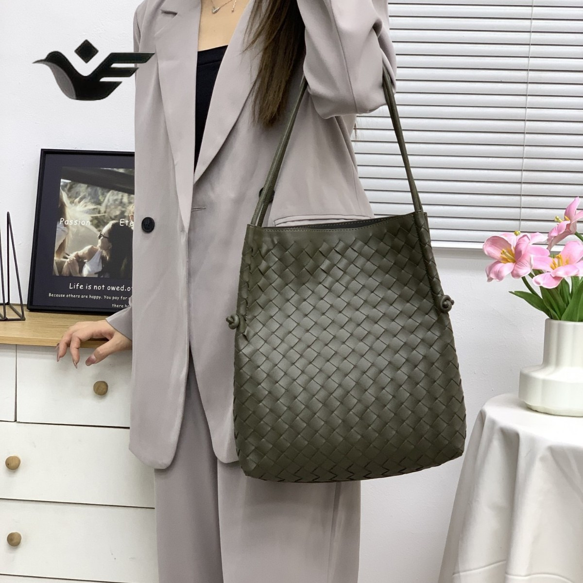 Feiyan Free Shipping New Designer Bag Luxury Shopping Bag Woven Tote Bag For Women Trendy Shoulder Versatile Large Capacity Underarm Genuine Leather W