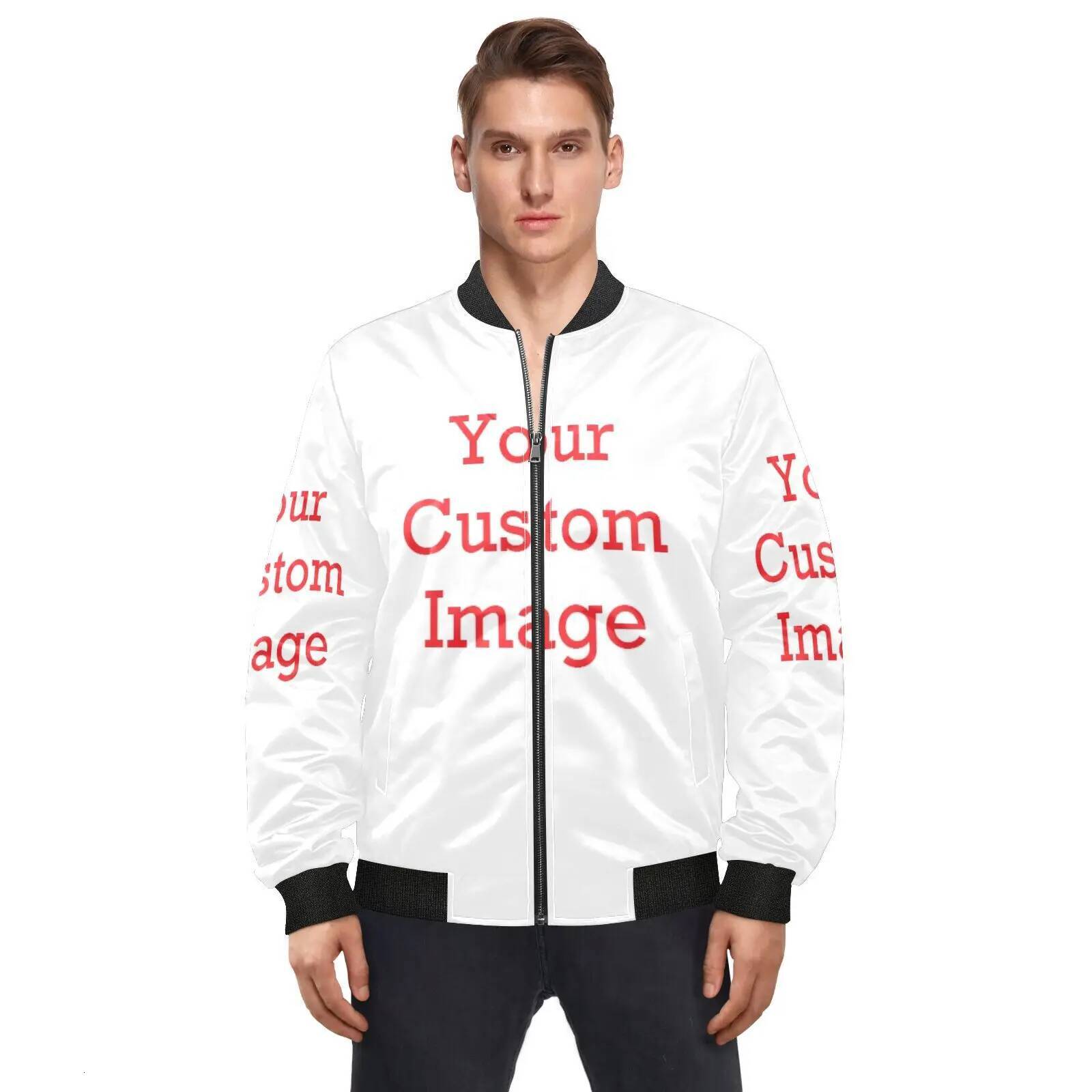 New Men Casual Jackets Spring and autumn Sportswear Customizing images Jacket Mens jackets Male Coat Plus Size S-2XL