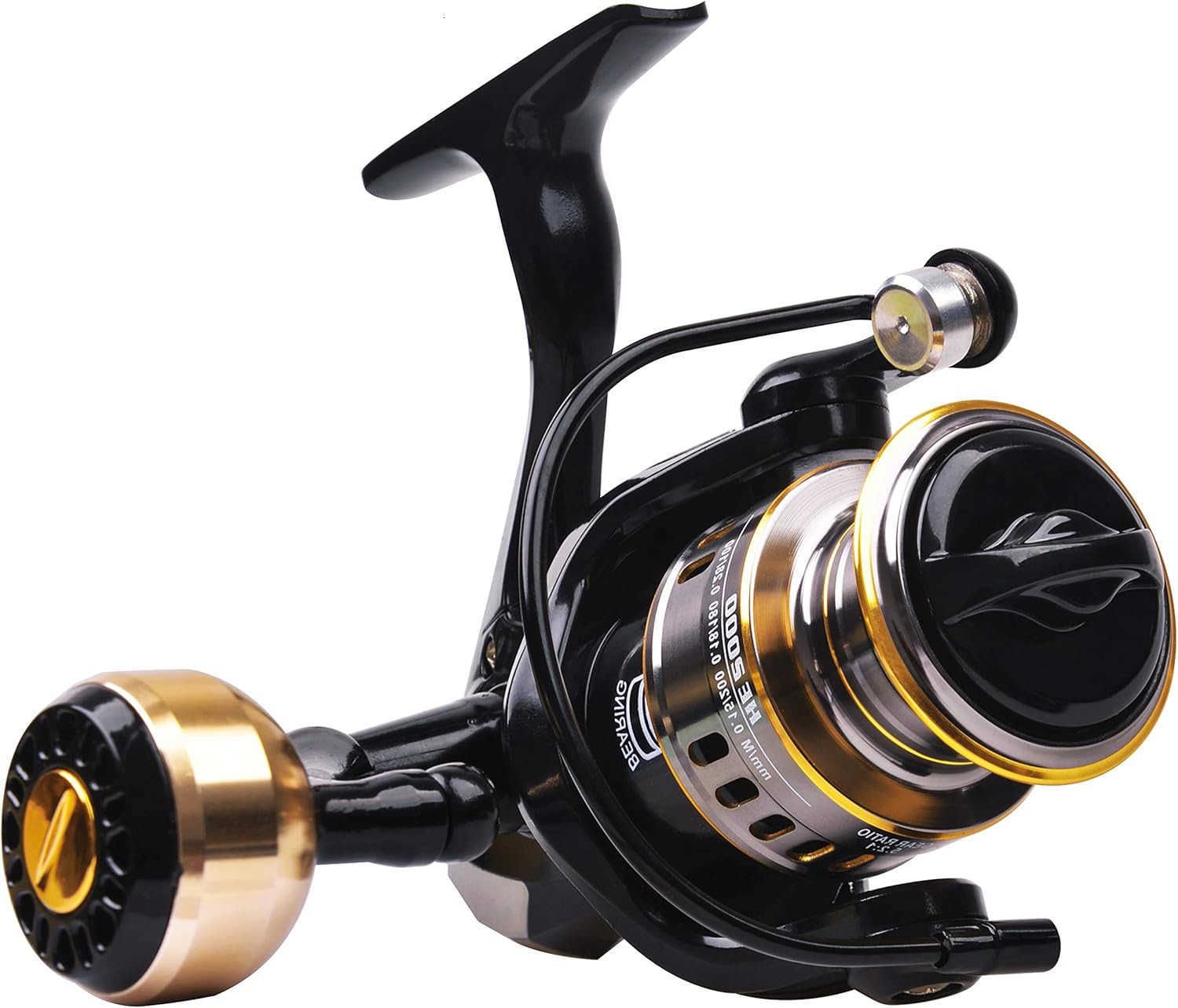 Spinning Fishing Reel High Speed Spinning Reel with 521 Gear Ratio 2230 LB Powerful Drag System 91BB Lightweight Smooth Fishing Reels Freshwater Saltw