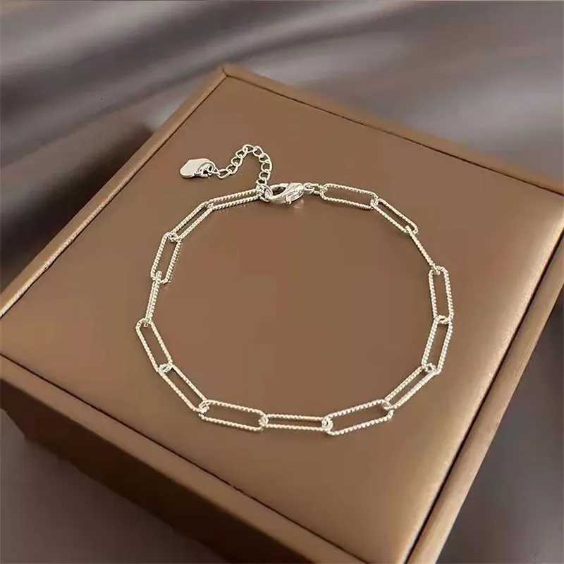 New Fashion Silver Colour Double Layer Bracelet Sparkling Exquisite Simple Women Bracelet Fine Jewelry AccoriesXJ250904