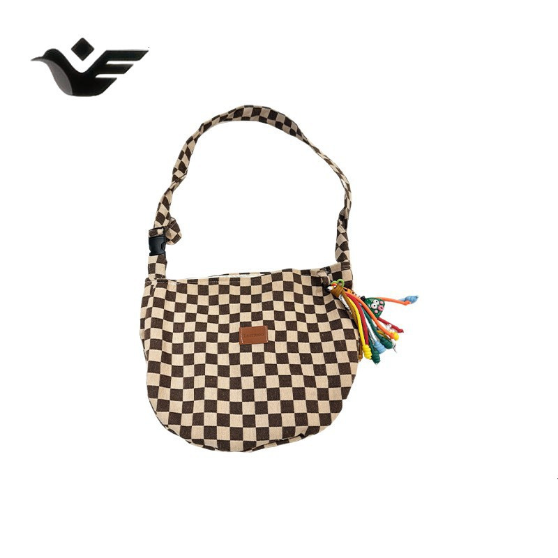 Feiyan Free Shipping New Designer Bag Luxury Shopping Bag Ins Style Sub Coffee Color Small Bag Large Capacity Shoulder Bag Seaside Vacation Canvas Bag