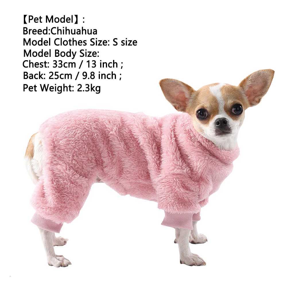 Winter Fleece Warm Dog Clothes Winter Soft Cozy Puppy Jumpsuit Plush Winter Dring Overall For Small Medium Pet Vest Coat Cats W250904