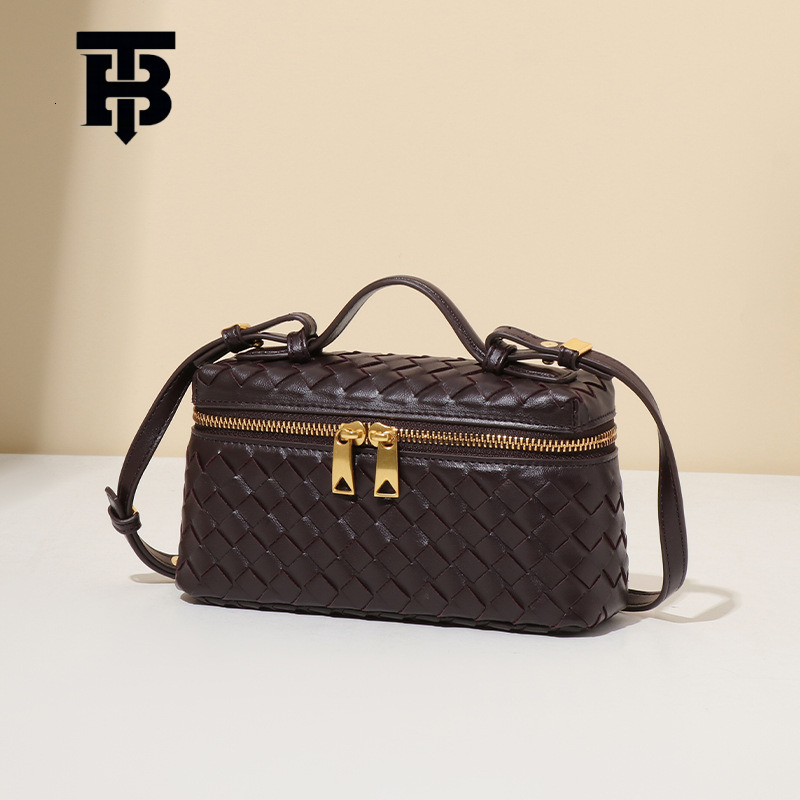 TB BHULAMTE B Brand Designer s bag New Classic Handwoven Box Bag Fashion Handheld Makeup Bag Single Shoulder Crossbody Box Tofu Small Square Bag