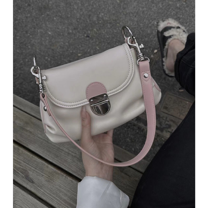2025 autumn new niche design fashion trend style light luxury elegant versatile retro lock soft leather armpit bag designer shoulder bag