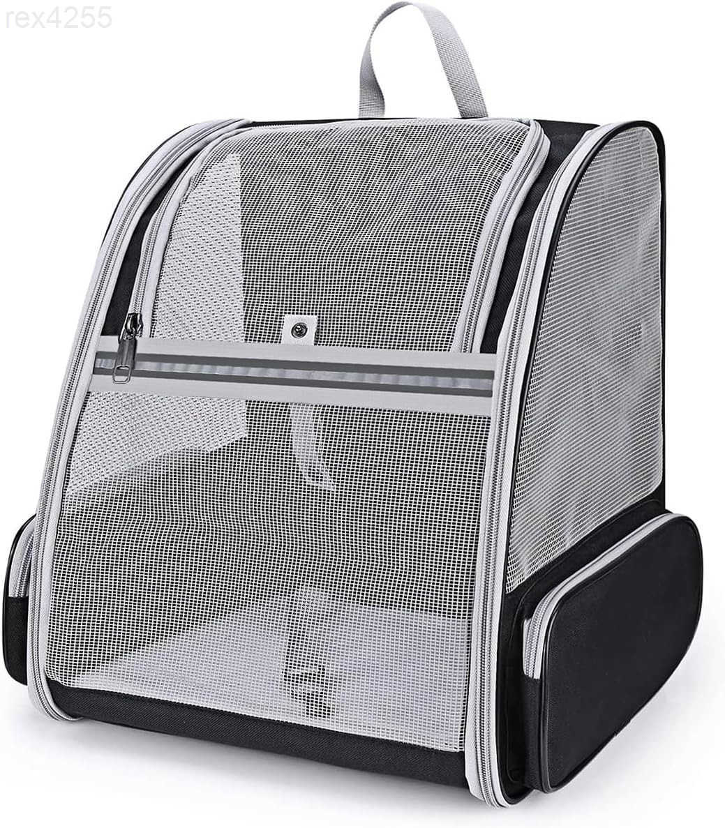 Cat Carrier Backpack Dog Backpack Ventilate Pet Cats Puppy Dogs Birds Bunny Backpack for Travel Indoor Outdoor UseBlackW250904