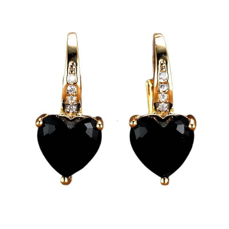 Women Romantic Multi-Color Heart Zircon Hoop Earrings - Silver-Plated Elegant Versatile Statement Jewelry for Daily Wear Date Nights Parties Gifting