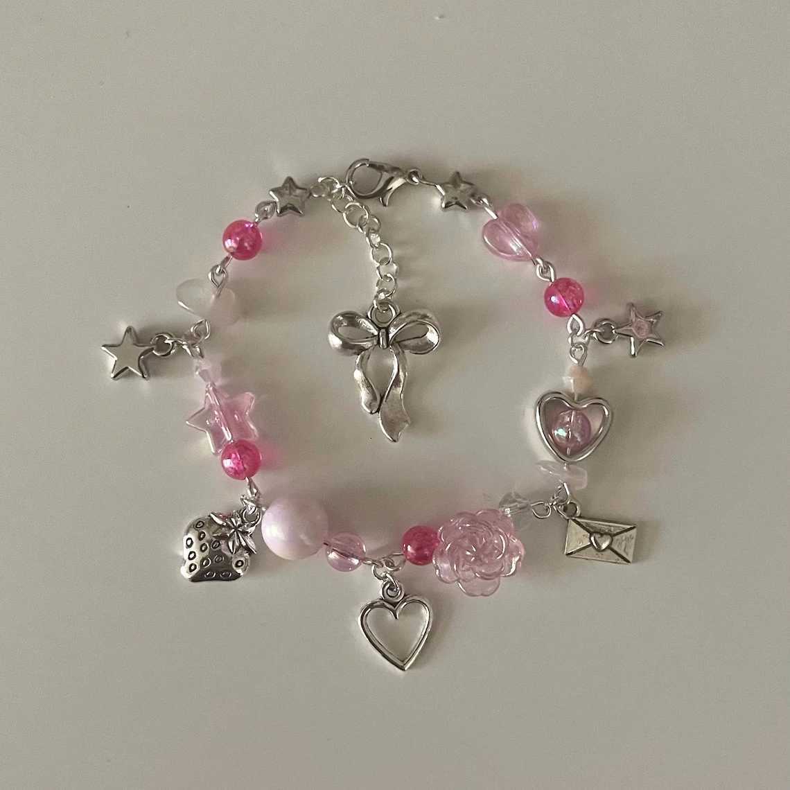 Handmade Girlfriend Pink Princ Matching Bracelets Y2K Marceline Princ Bubblegum Inspired BraceletsXJ250904